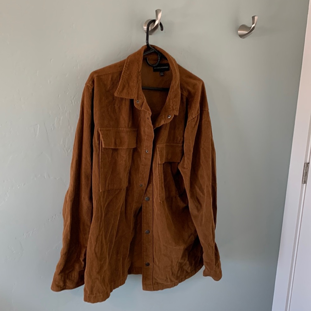 Corduroy brown button up